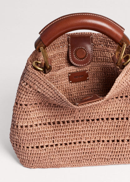 Pink Raffia Mini Day Bag | ME+EM