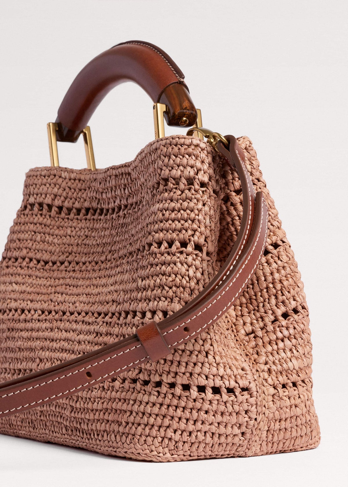 Pink Raffia Mini Day Bag | ME+EM