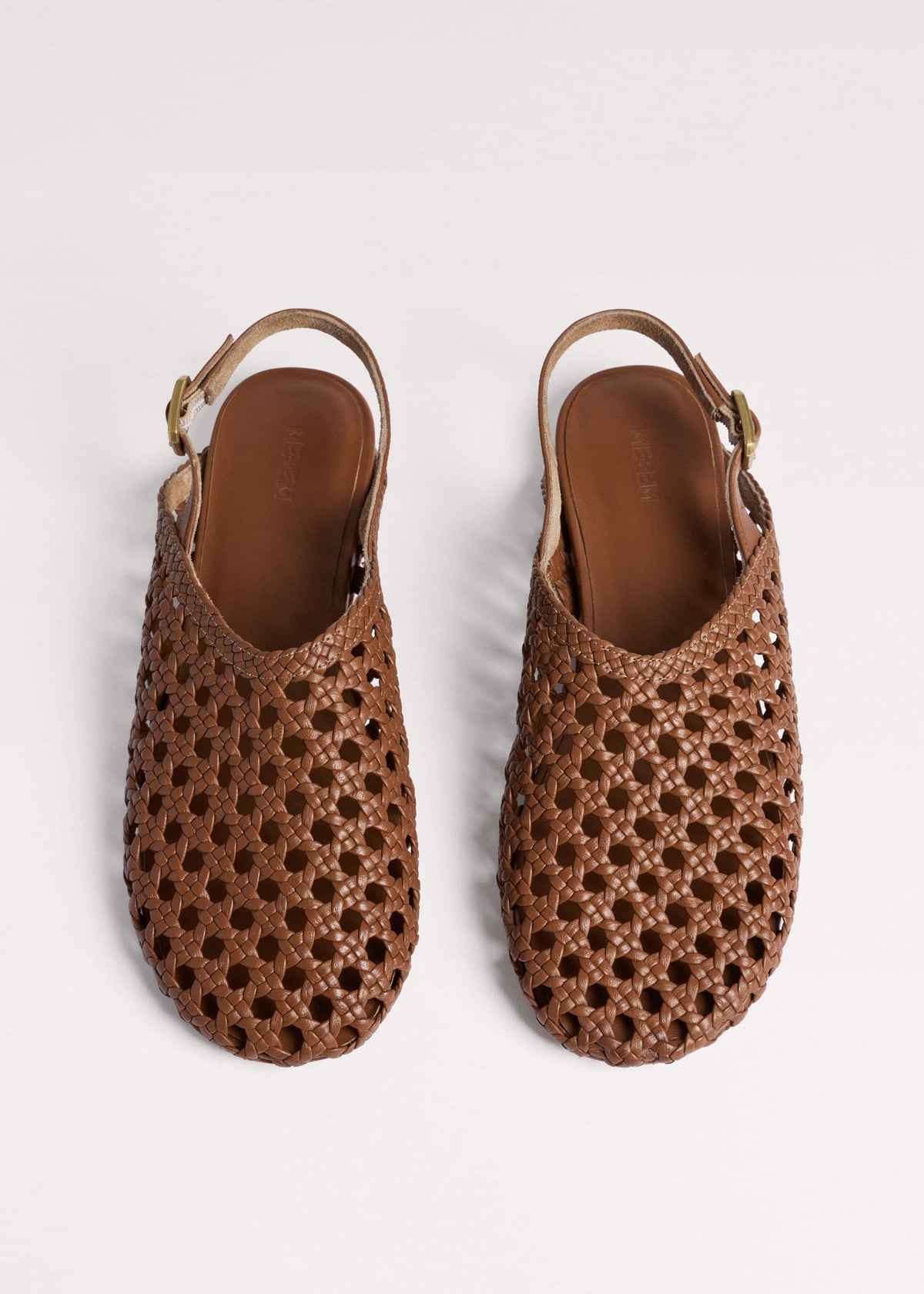 Brown Woven Slingback Shoe | ME+EM