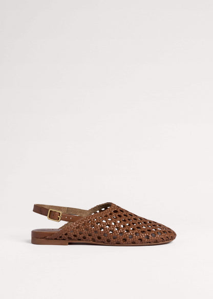 Brown Woven Slingback Shoe | ME+EM