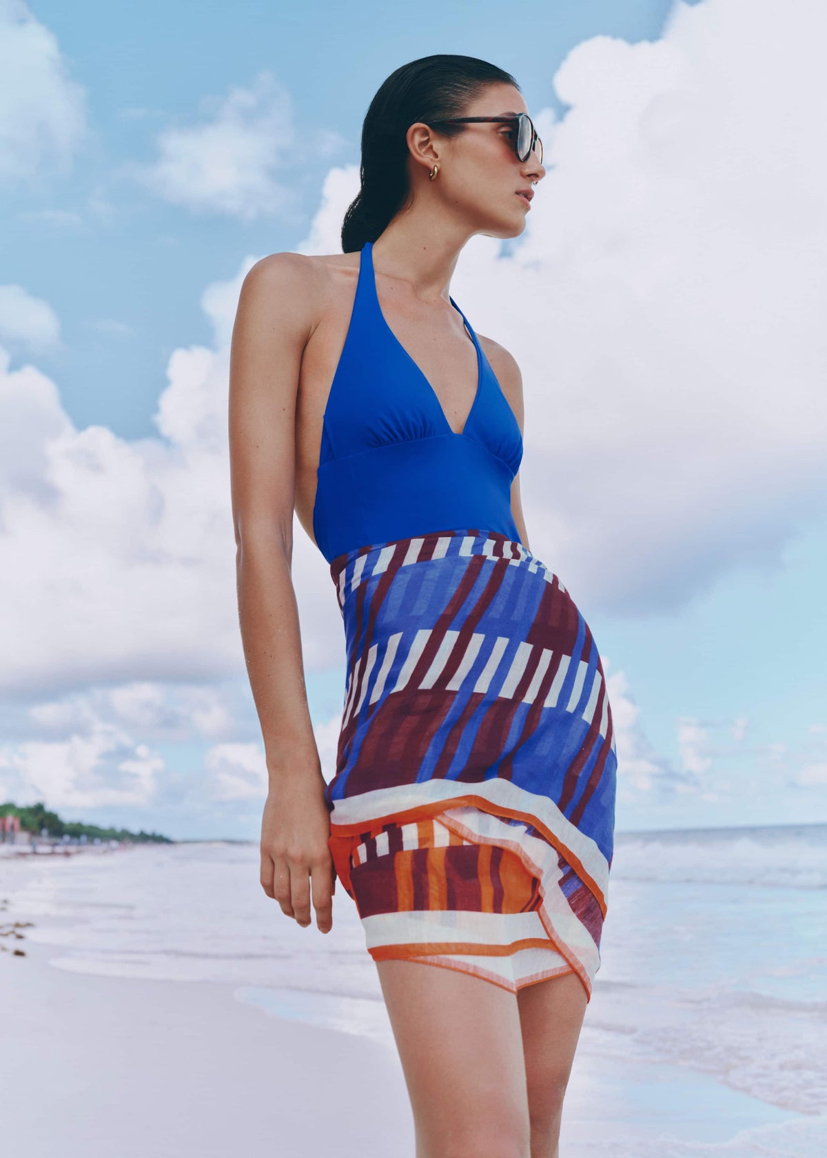 Orange Stripe Sarong | ME+EM