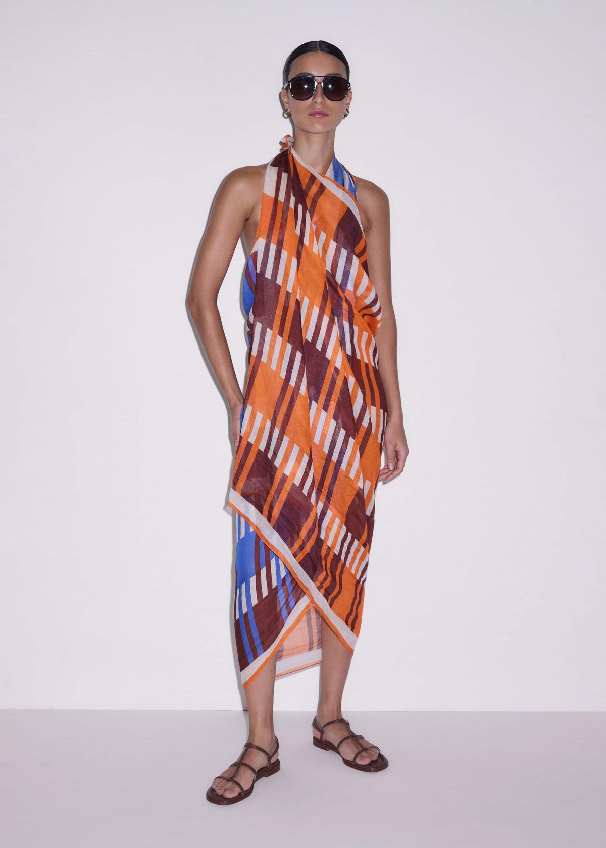 Orange Stripe Sarong | ME+EM