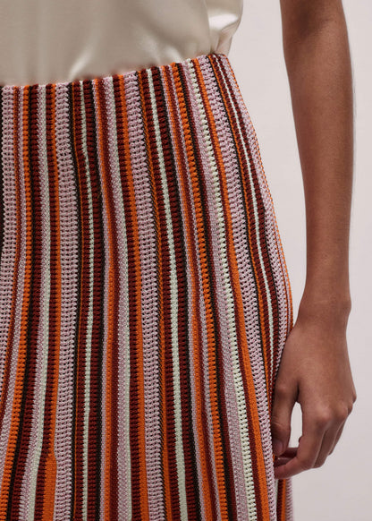 Cinnamon Stripe Knit Maxi Skirt | ME+EM