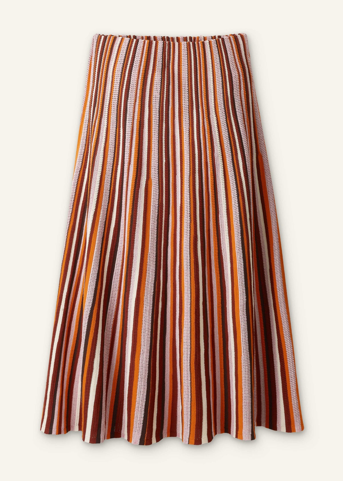 Cinnamon Stripe Knit Maxi Skirt | ME+EM