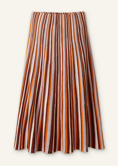 Cinnamon Stripe Knit Maxi Skirt | ME+EM