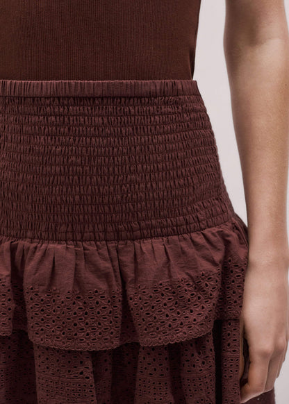Cinnamon Shirred Mini Skirt | ME+EM
