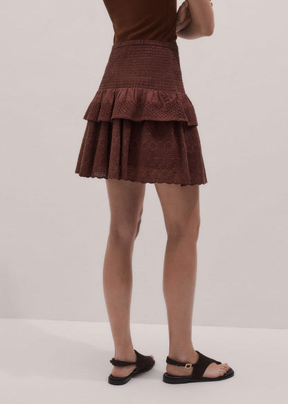 Cinnamon Shirred Mini Skirt | ME+EM