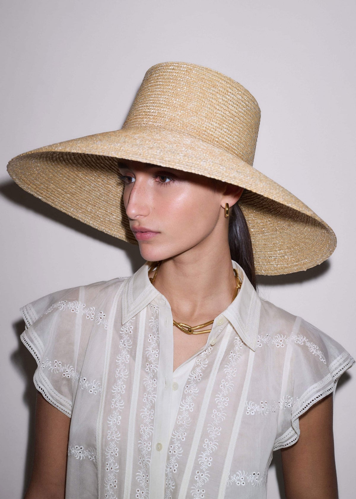 Natural Maxi Wide Straw Hat | ME+EM