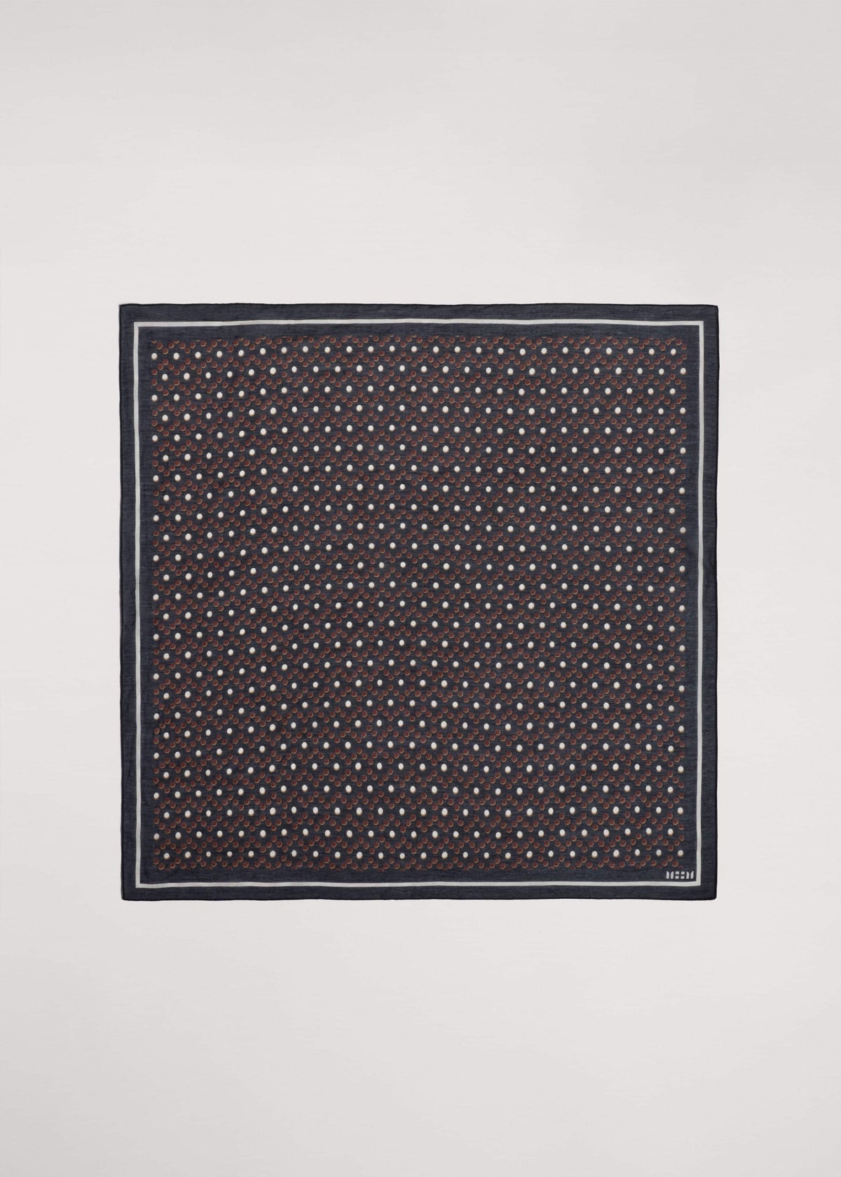 Black Dotted Border Scarf | ME+EM