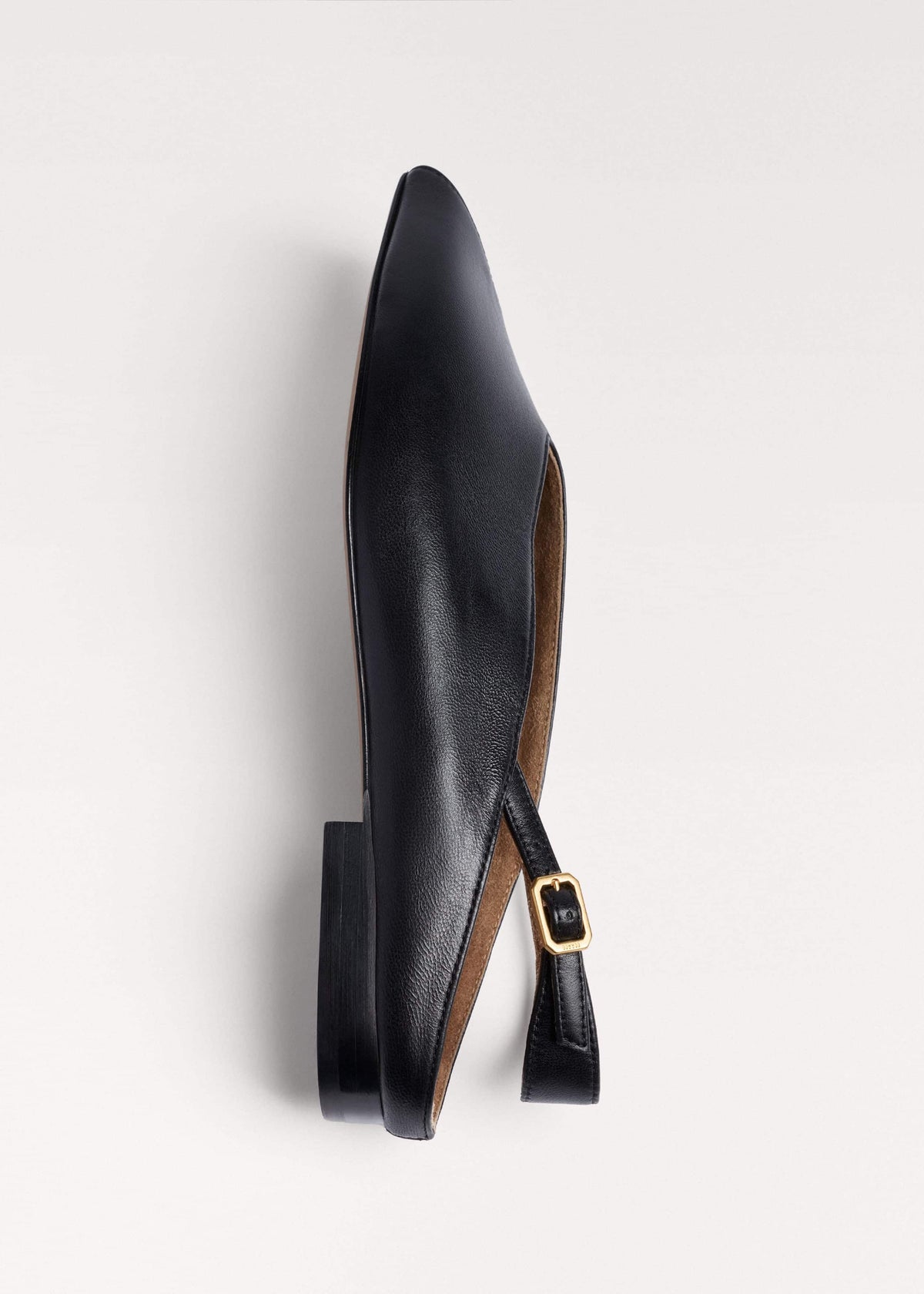 Black Peep Toe Flat | ME+EM