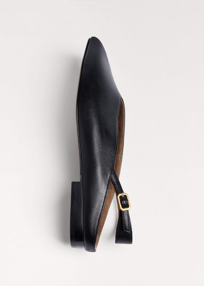 Black Peep Toe Flat | ME+EM