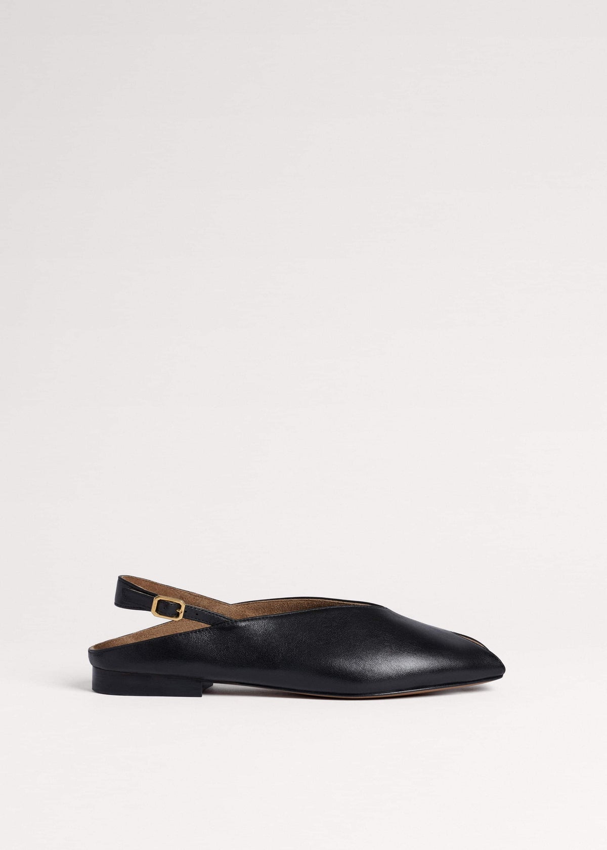Black Peep Toe Flat | ME+EM