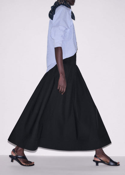 Black Mixed Media Maxi Skirt | ME+EM