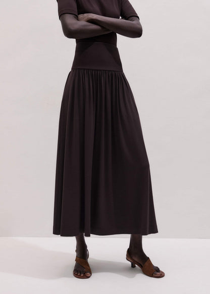 Brown Soft Sculpt Maxi Skirt | ME+EM