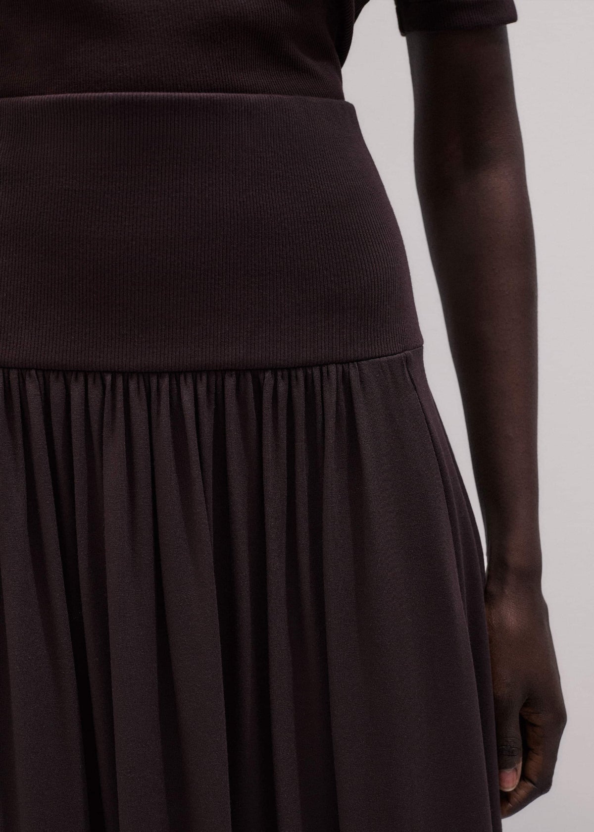 Brown Soft Sculpt Maxi Skirt | ME+EM