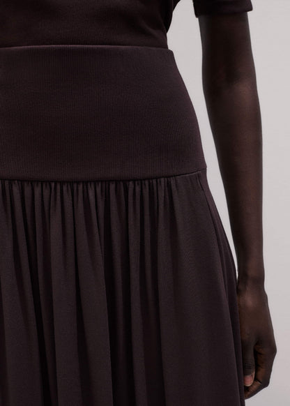 Brown Soft Sculpt Maxi Skirt | ME+EM