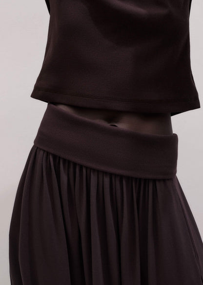 Brown Soft Sculpt Maxi Skirt | ME+EM