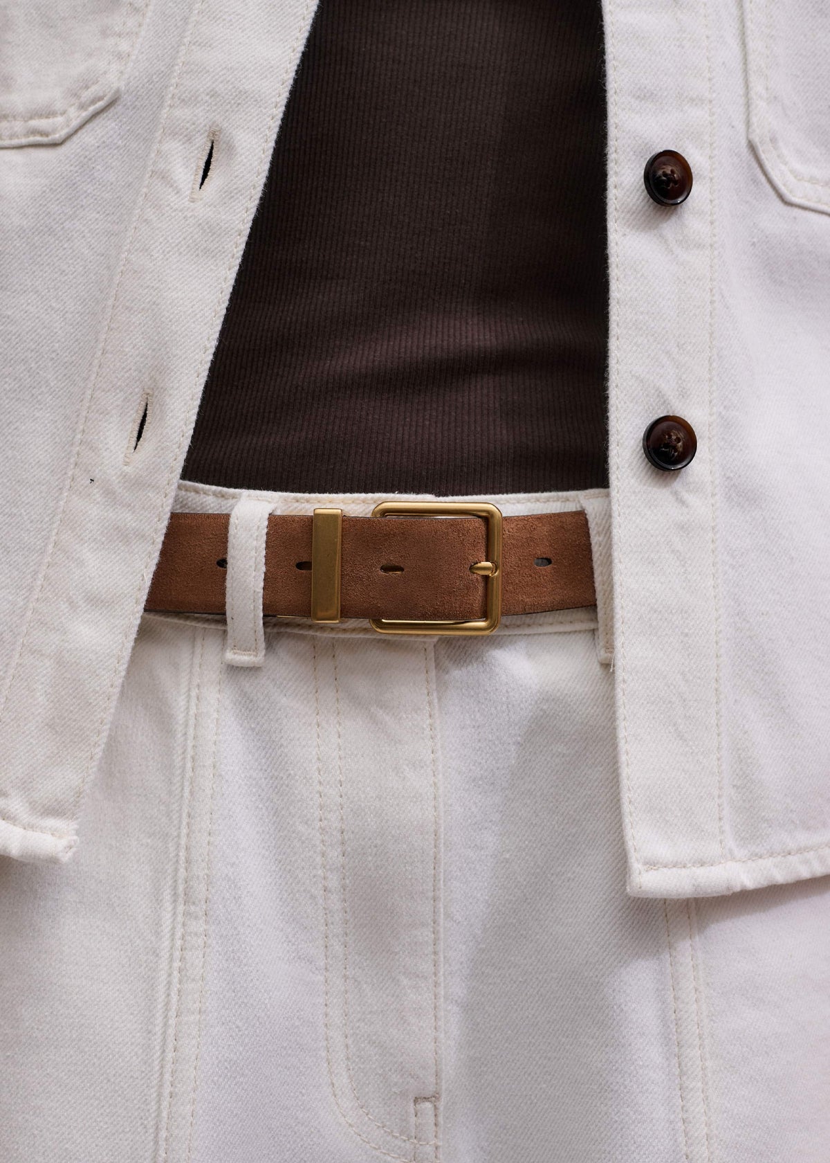Tan Snake Print Reversible Belt | ME+EM