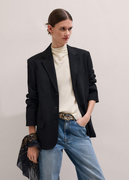 Cream Silk Elevated Cowl Neck Top | ME+EM