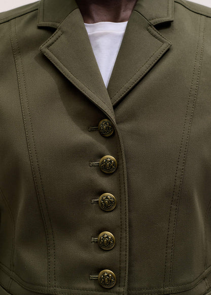 Khaki Wear With Everything Fitted Utility Jacket | ME+EM