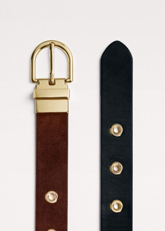 Black Reversible Eyelet Belt | ME+EM