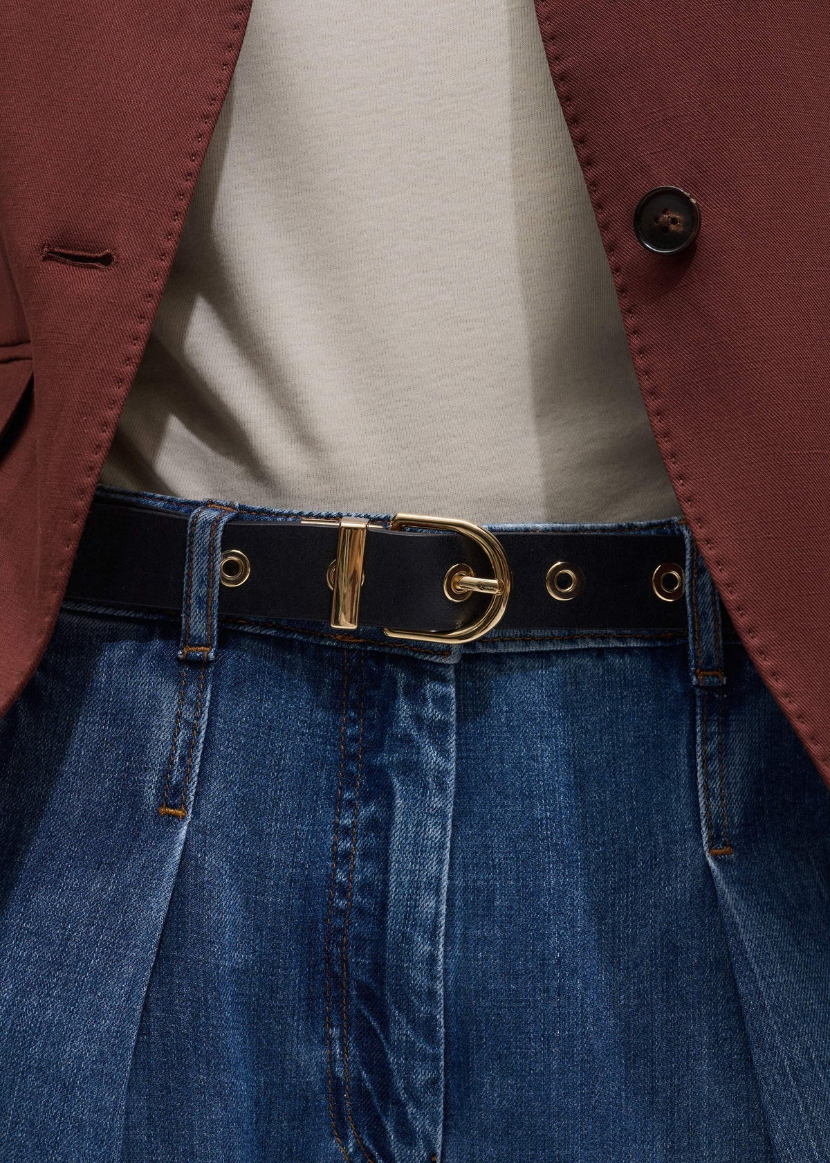 Black Reversible Eyelet Belt | ME+EM
