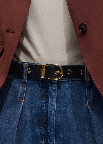 Black Reversible Eyelet Belt | ME+EM