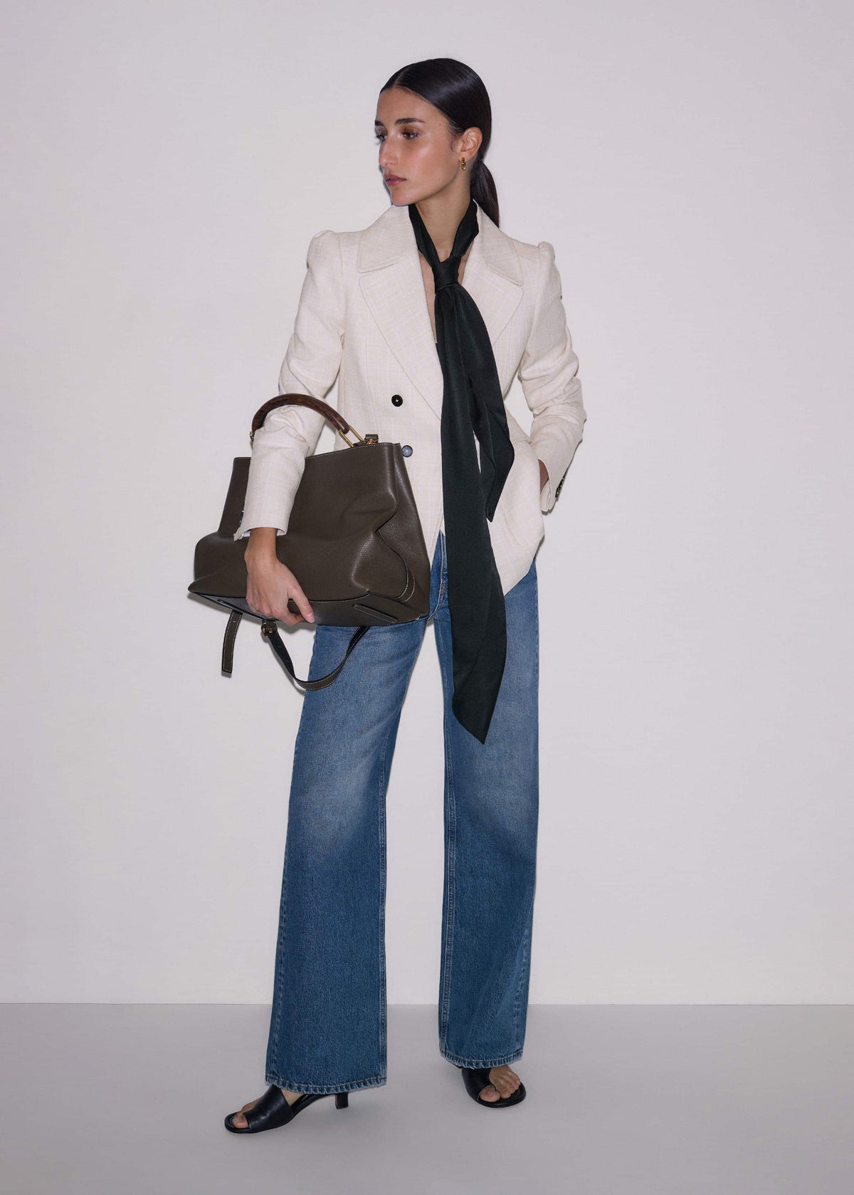 Olive Green Leather Soft Constructed Day Bag | ME+EM