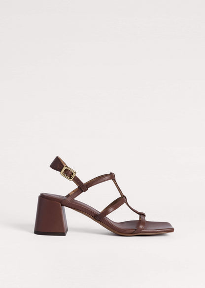 Dark Brown Caged Occasion Sandal | ME+EM