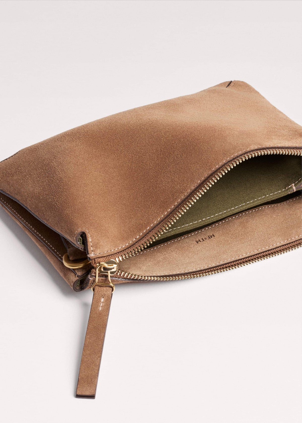 Brown Suede Double Pouch Crossbody Bag | ME+EM