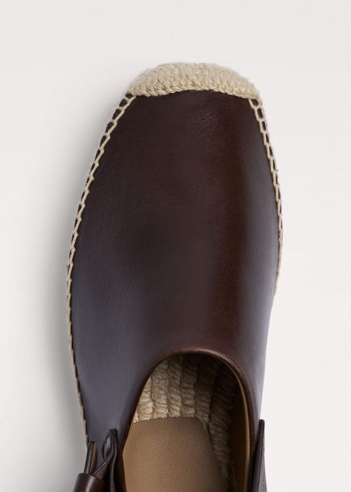 Brown Leather Slingback Espadrille | ME+EM