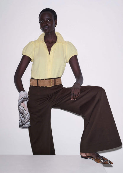 Brown Wide Waist Belt | ME+EM
