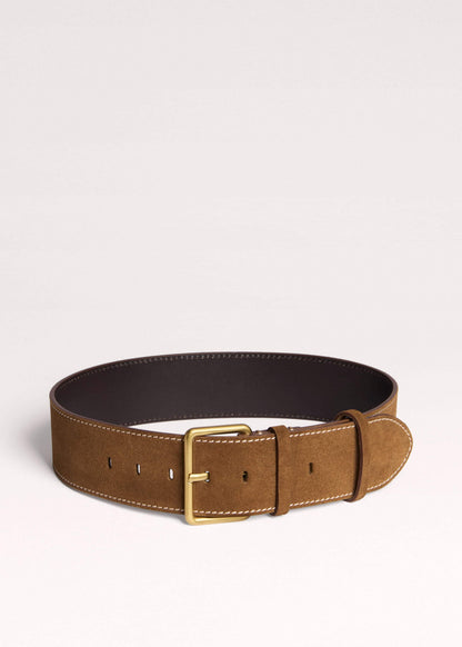 Brown Wide Waist Belt | ME+EM