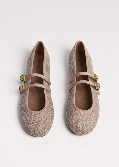 Gold Mesh AM-PM Ballet Flat | ME+EM