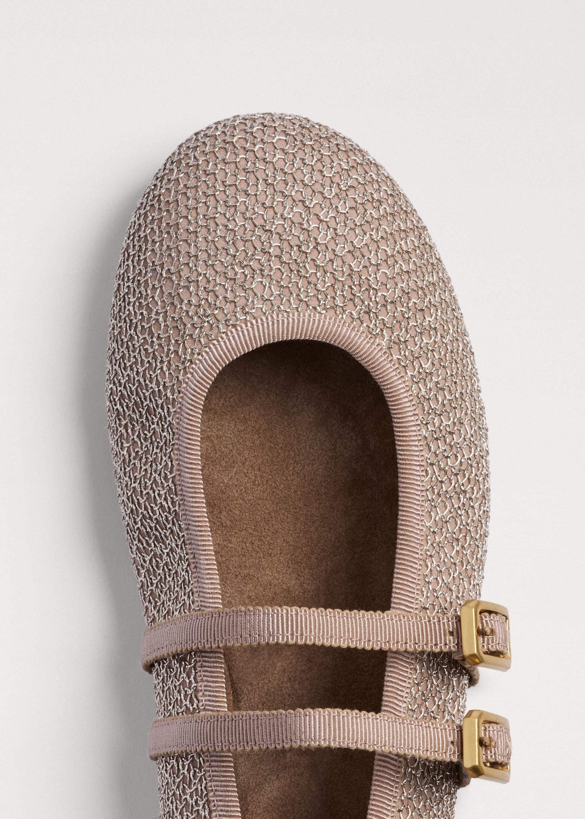 Gold Mesh AM-PM Ballet Flat | ME+EM