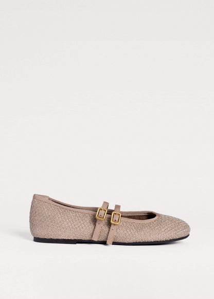 Gold Mesh AM-PM Ballet Flat | ME+EM