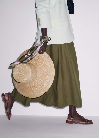 Dark Brown Caged Flat Sandal | ME+EM