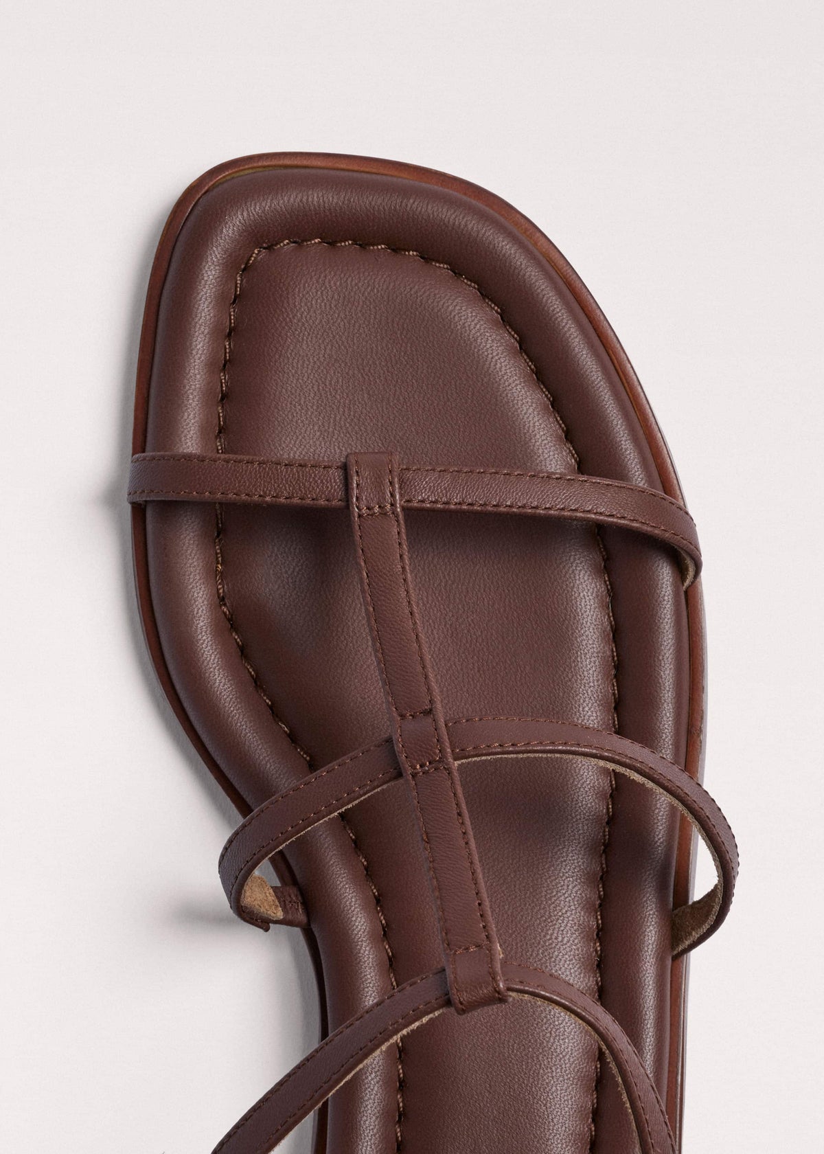 Dark Brown Caged Flat Sandal | ME+EM