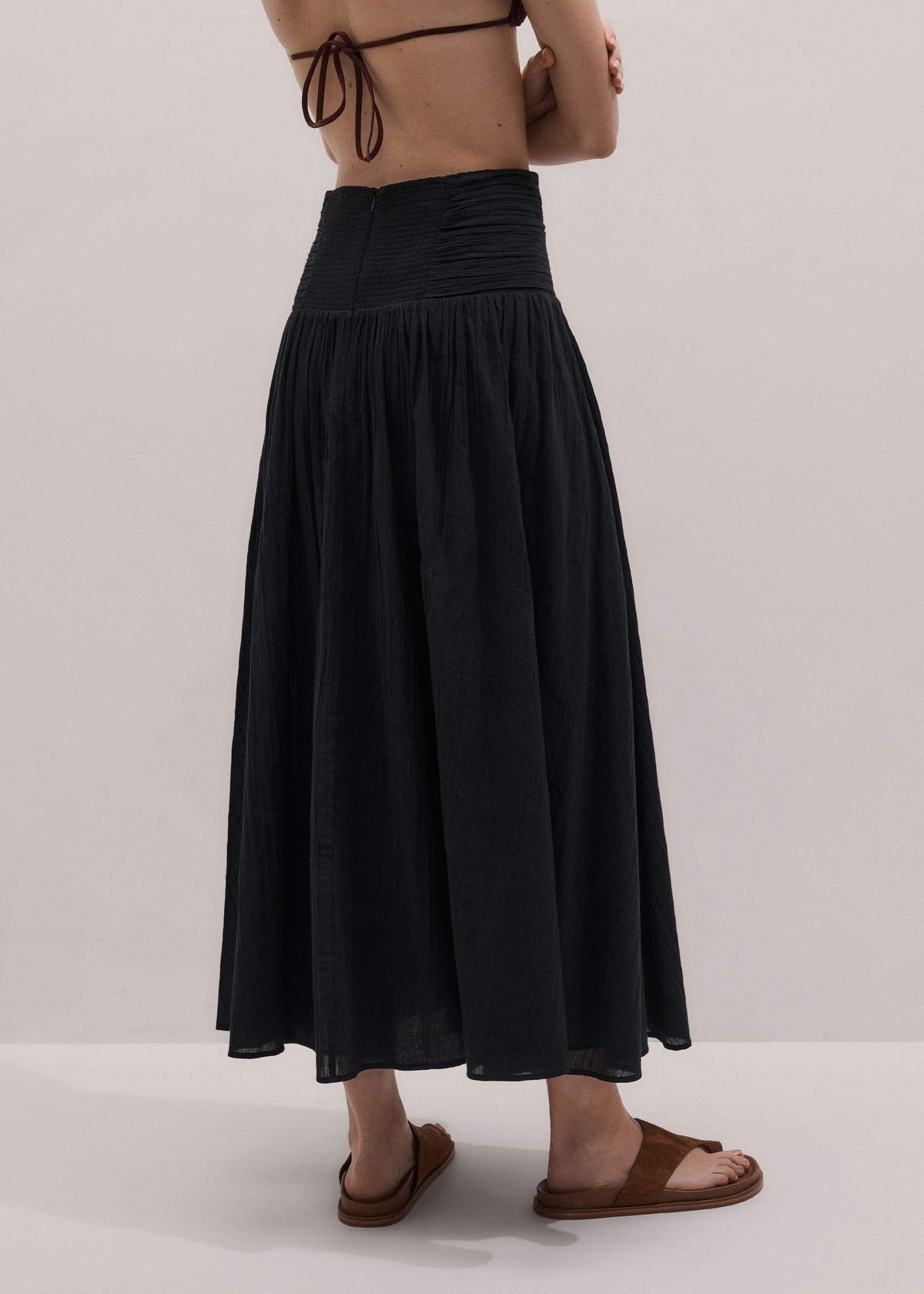 Black Relaxed Maxi Skirt | ME+EM
