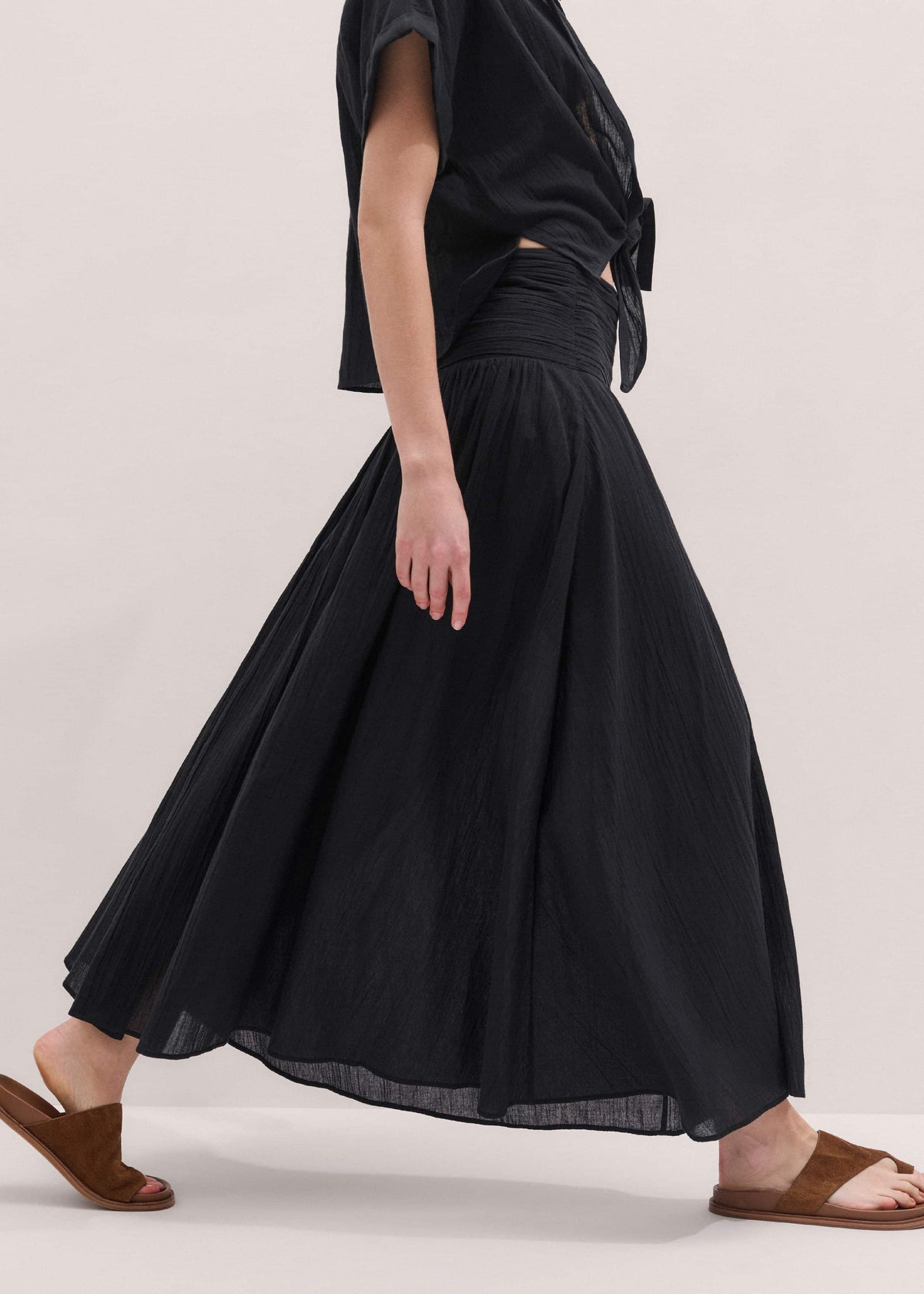 Black Relaxed Maxi Skirt | ME+EM