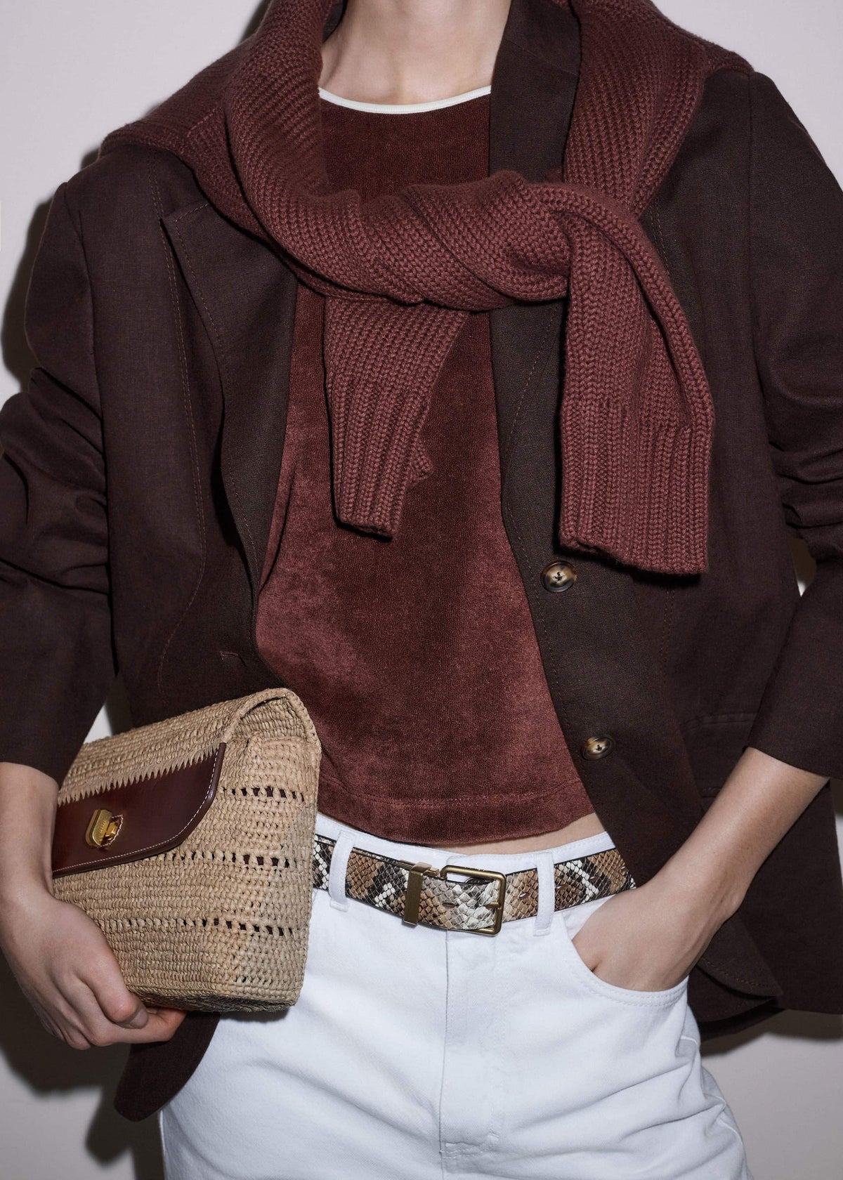 Cinnamon Brown Halterneck Top | ME+EM