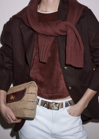 Cinnamon Brown Halterneck Top | ME+EM