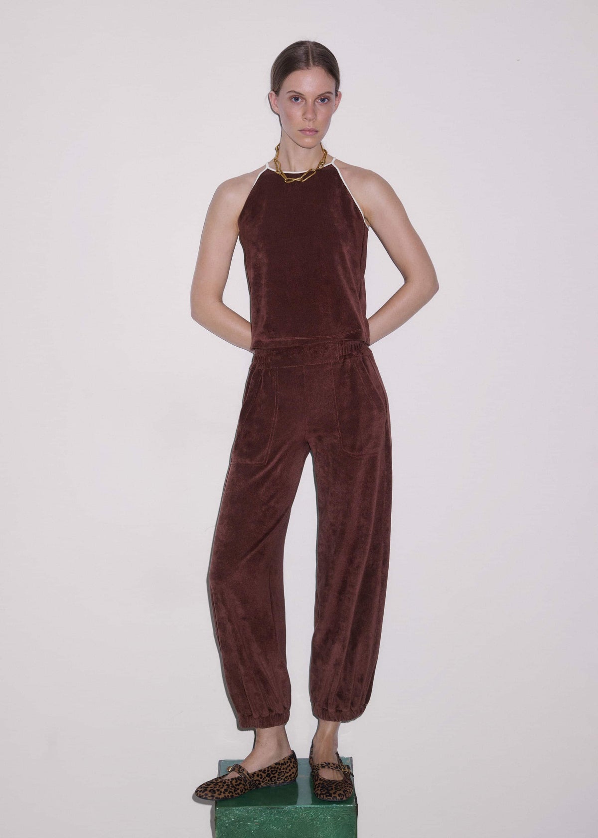 Cinnamon Brown Halterneck Top | ME+EM
