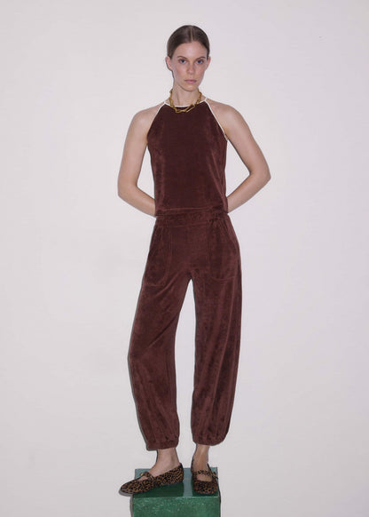 Cinnamon Brown Halterneck Top | ME+EM