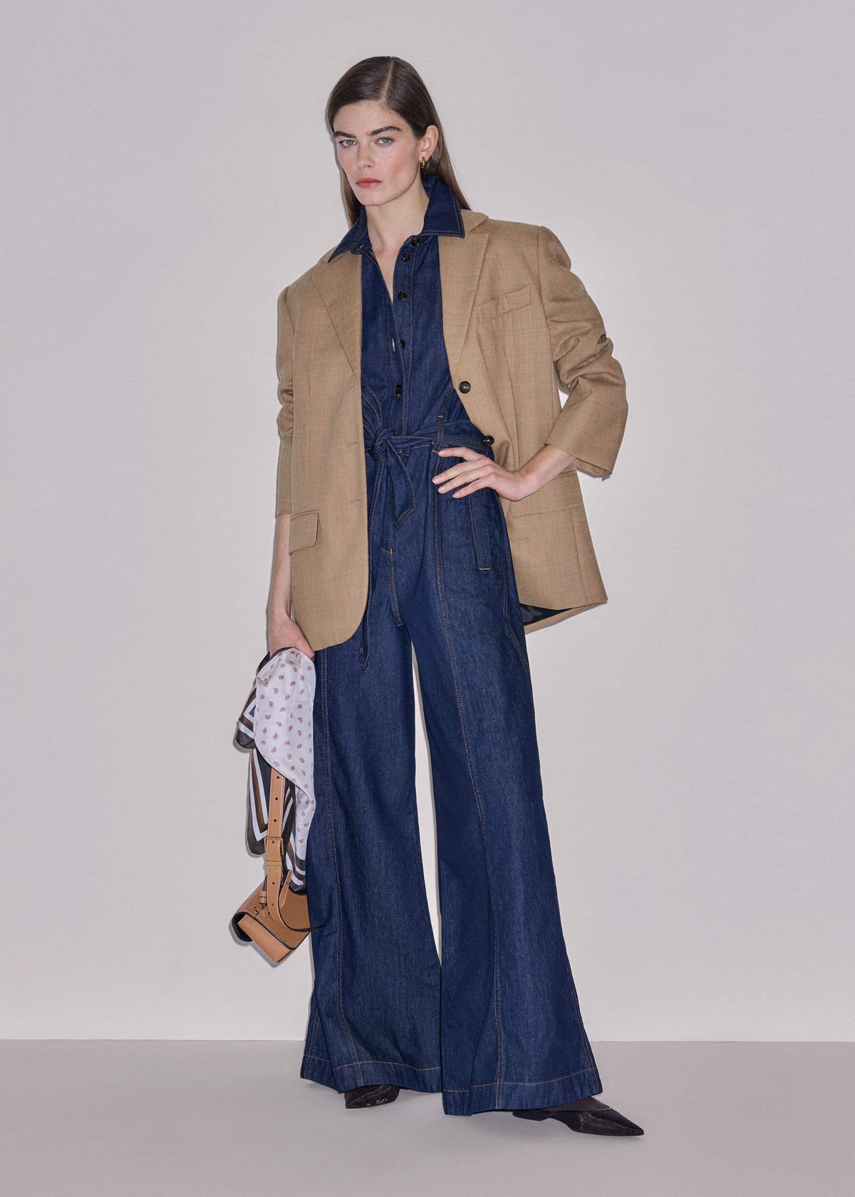 Blue Relaxed Wide-Leg AM-PM Jumpsuit | ME+EM