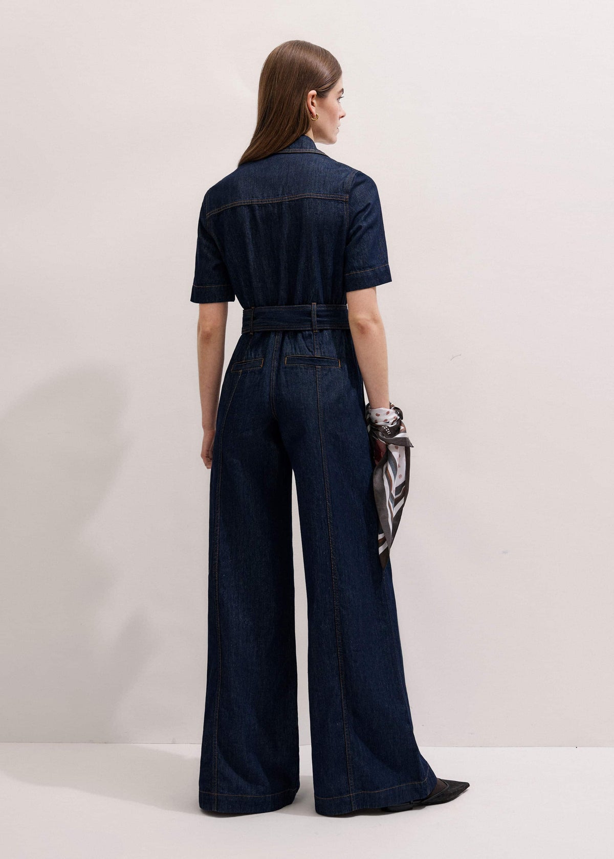 Blue Relaxed Wide-Leg AM-PM Jumpsuit | ME+EM