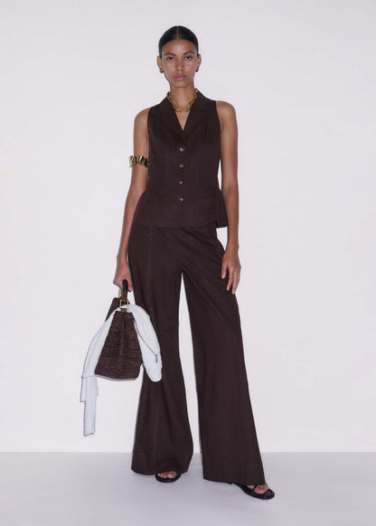 Brown Halterneck Vest | ME+EM