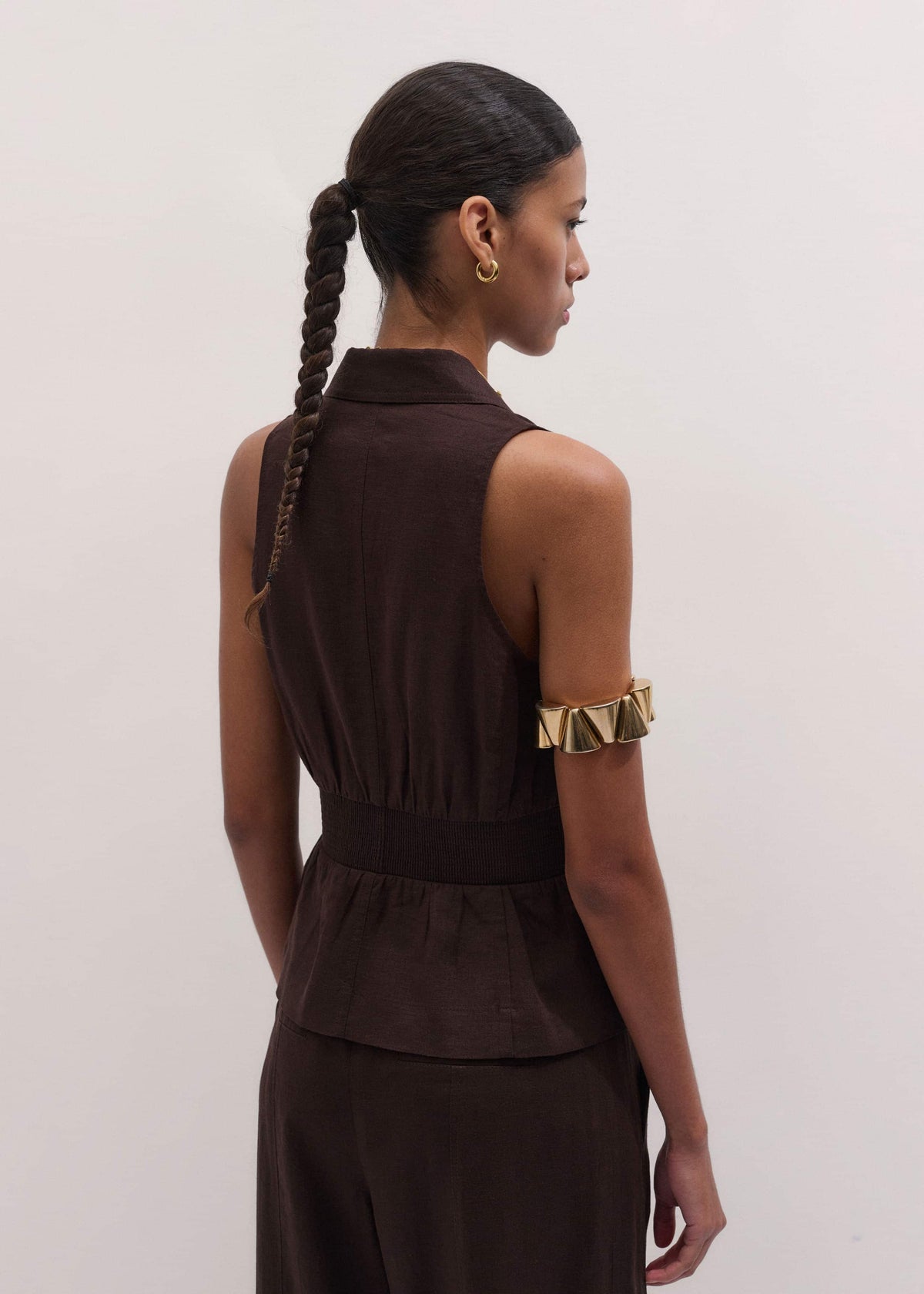 Brown Halterneck Vest | ME+EM