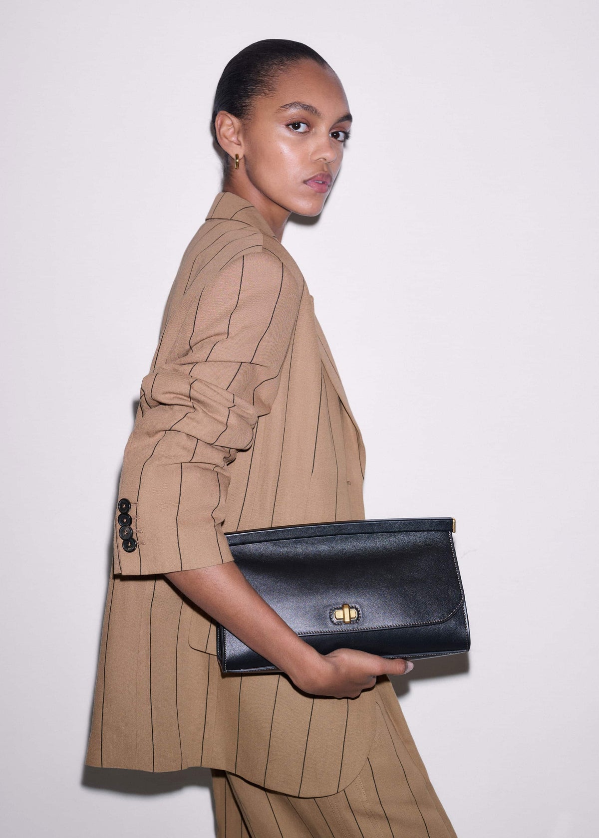 Black Tailored Clutch Bag | ME+EM