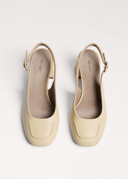 Cream Occasion Slingback Heel | ME+EM